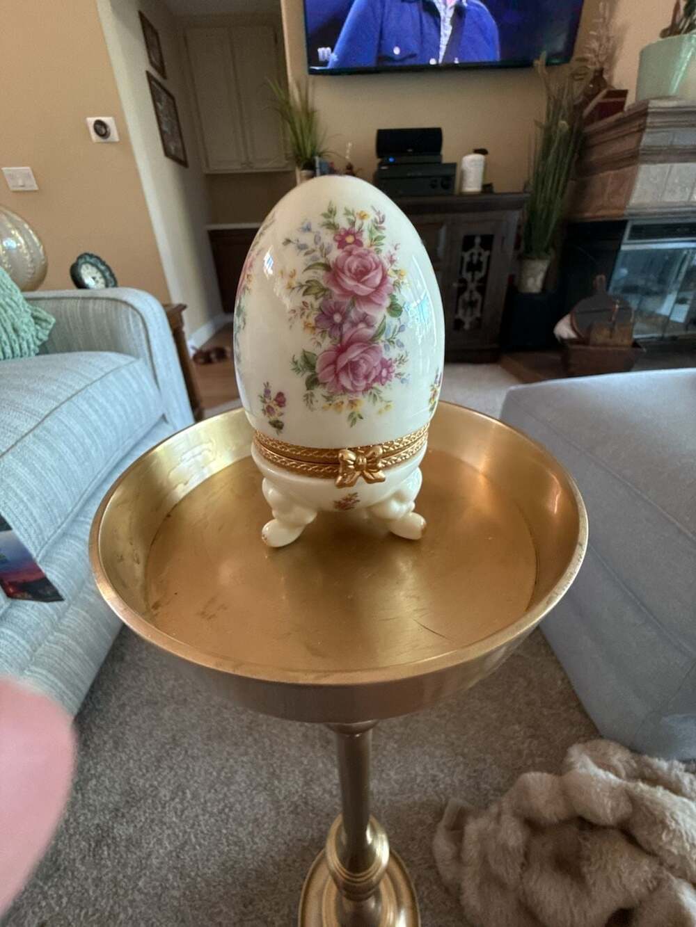 Formalities By Baum Bros Footed Egg Trinket Box